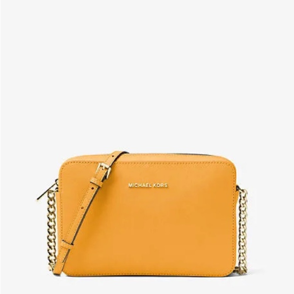 Jet Set Large Saffiano Leather Crossbody Bag